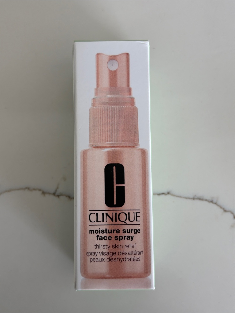 Clinique Moisture Surge Face Spray — Rose Pink Spray Bottle